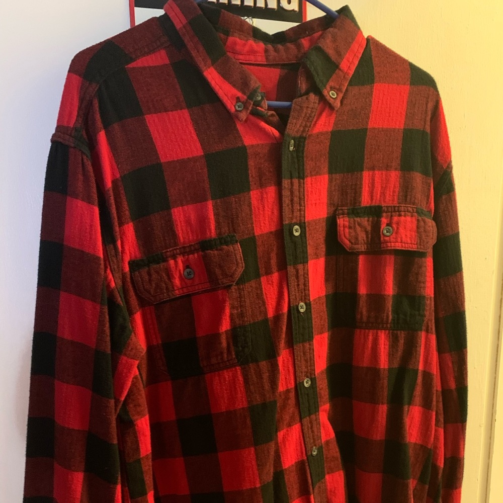 Red button up long sleeve